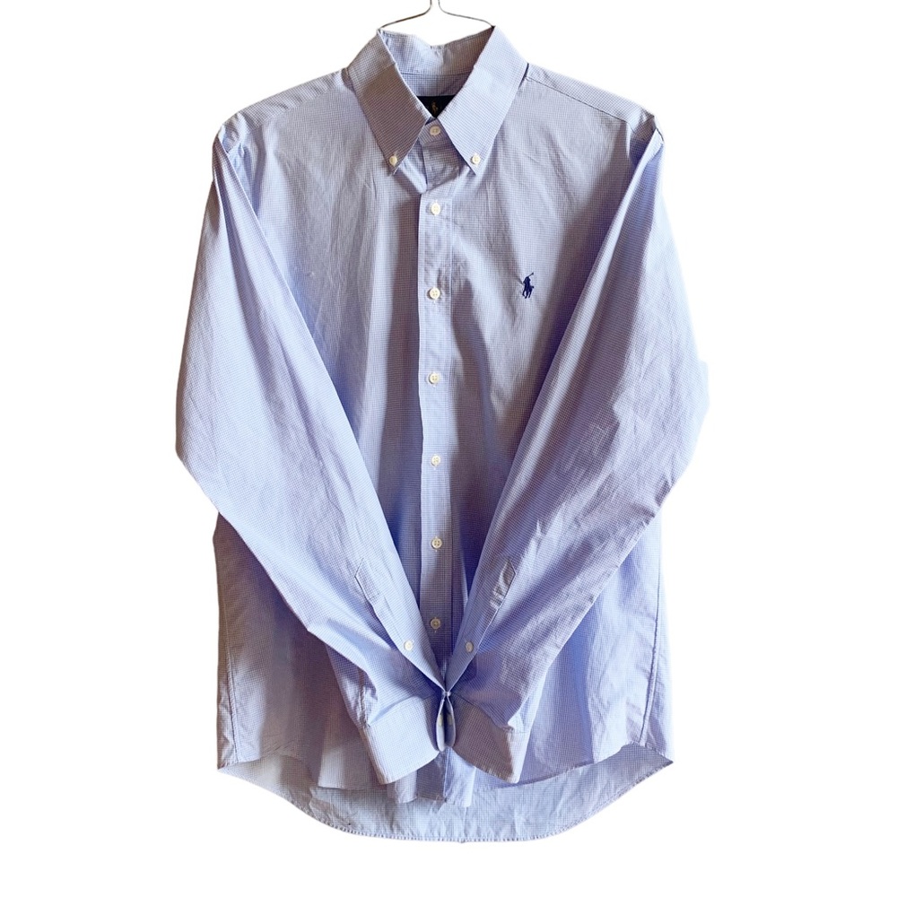 Ralph Lauren Blue Medium button up dress‎ shirt, Medium